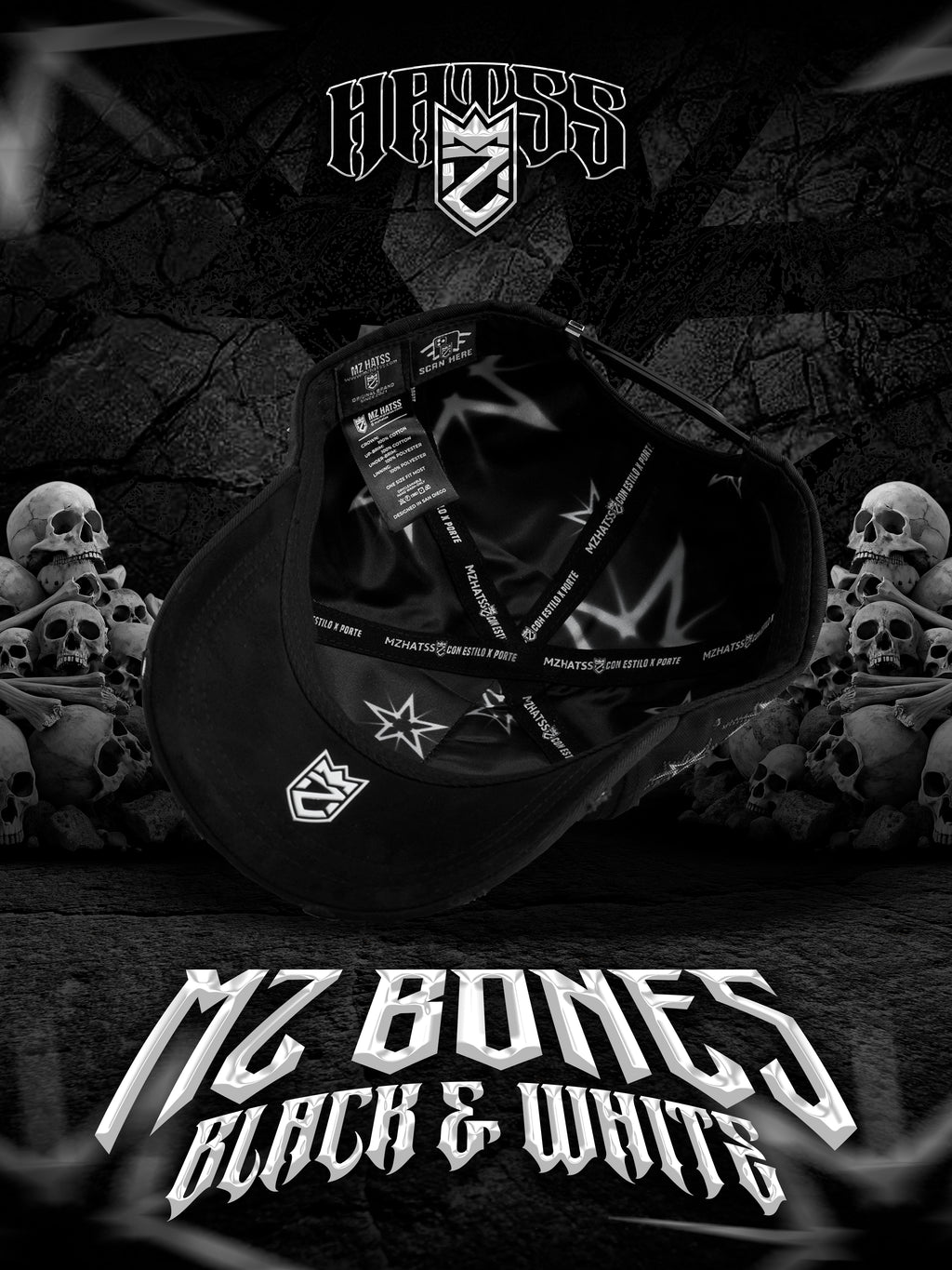 MZ BONES (Black and White)