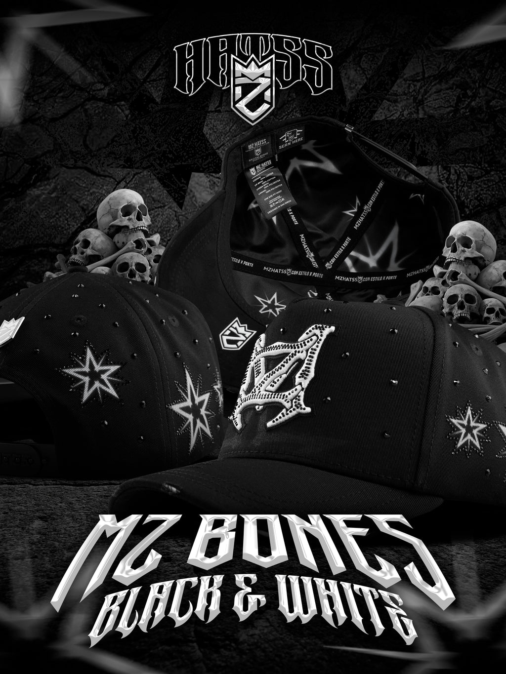 MZ BONES (Black and White)