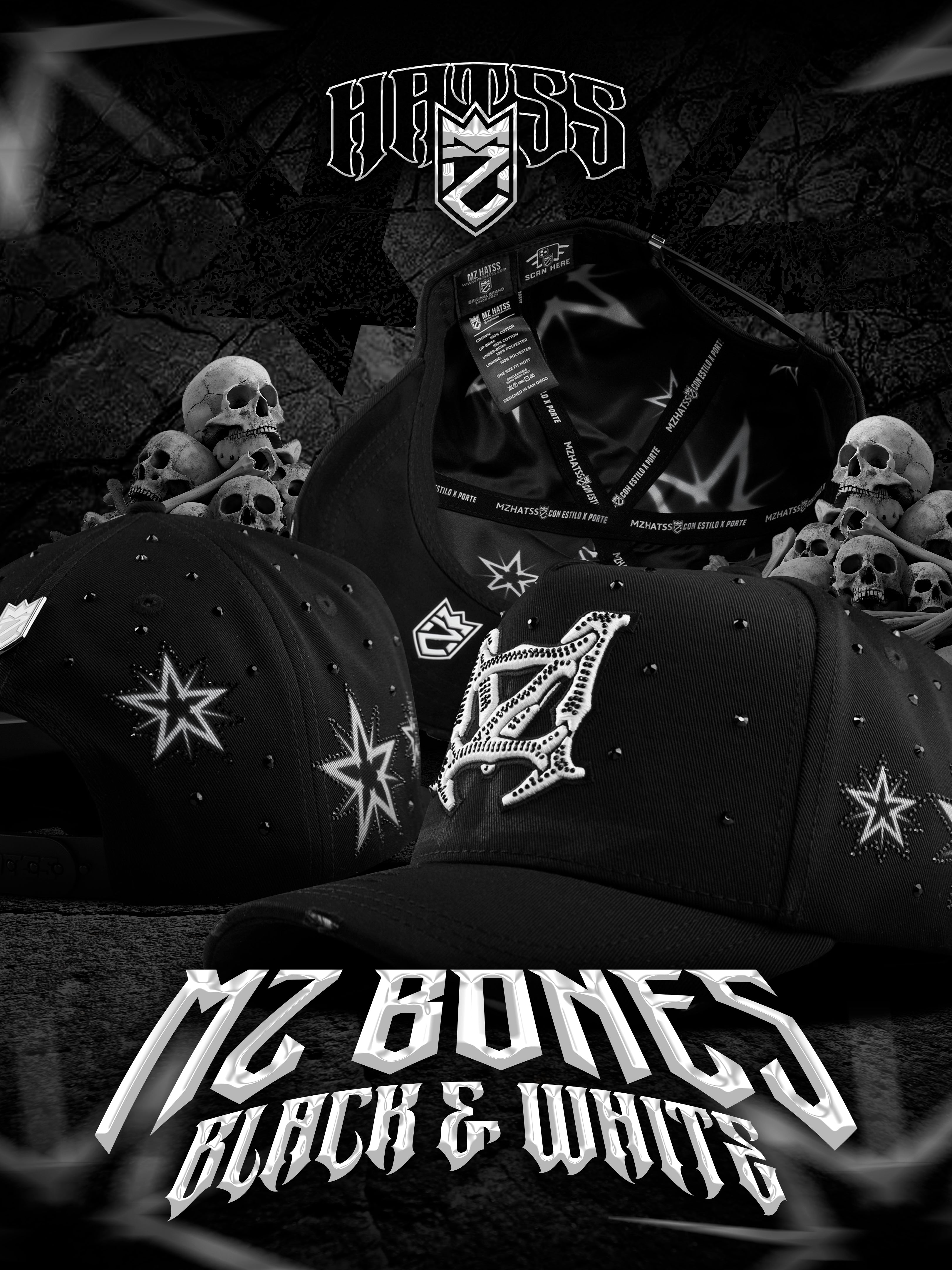 MZ BONES (Black and White)